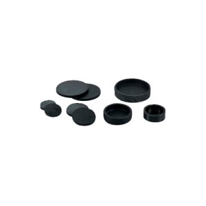 Discos de Neoprene: Usado para acomodar as imperfeições da amostra, permitindo uma melhor qualidade na execução do ensaio axial em concreto. Utilizado em conjunto com o prato de aço.